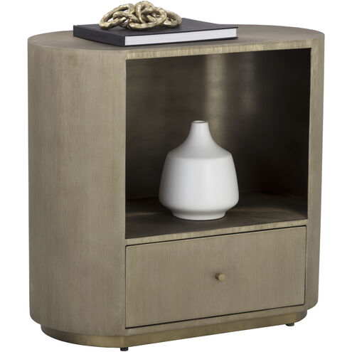 Siena 30 X 28 inch Antique Brass Night Stand